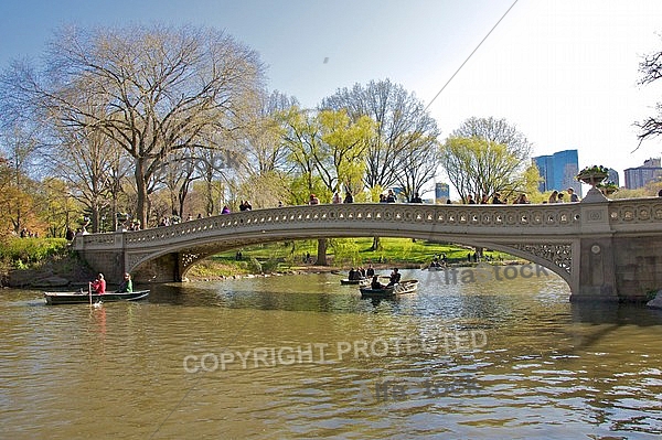 Bow Bridge above the Lake in Central Park in New York City, United States