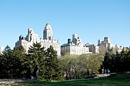East side of Manhattan seen from the Central Park in New York City, United States