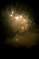 Firework in night