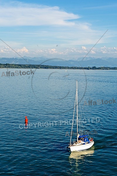 Sailing boat, Friedrichshafen,  Lake Constance, Germany