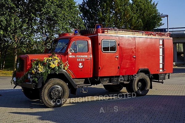 2015-08-08+09 Oldtimertreffen am Feuerwehrhaus Seeg, Bavaria, Germany,  Fire apparatus