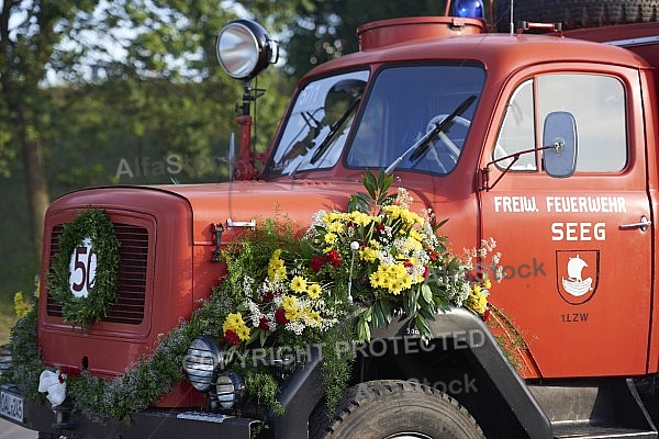 2015-08-08+09 Oldtimertreffen am Feuerwehrhaus Seeg, Bavaria, Germany,  Fire apparatus