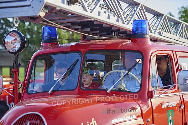 2015-08-08+09 Oldtimertreffen am Feuerwehrhaus Seeg, Bavaria, Germany,  Fire apparatus