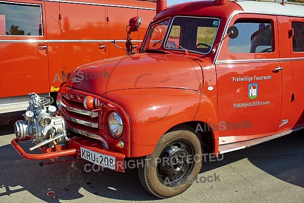 2015-08-08+09 Oldtimertreffen am Feuerwehrhaus Seeg, Bavaria, Germany,  Fire apparatus