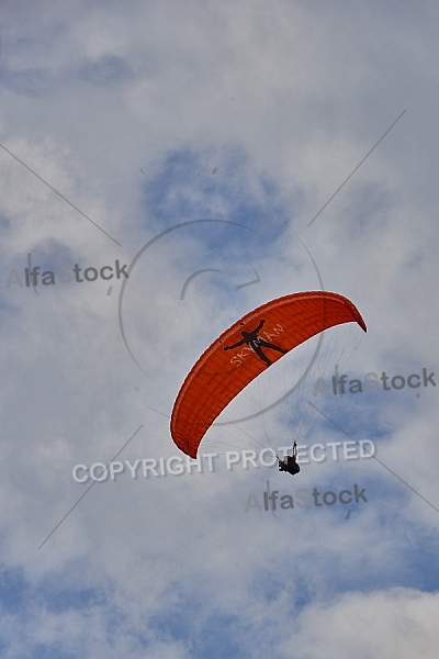 2015-08-24 Paragliding, Takeoff from a ramp, Tegelberg, Schwangau, Germany