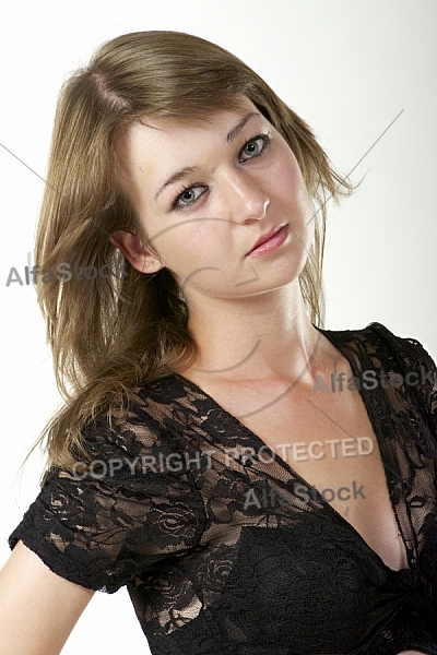 Beauty model girl, withe background