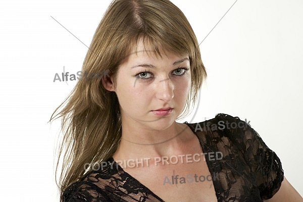 Beauty model girl, withe background