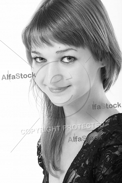 Beauty model girl, withe background