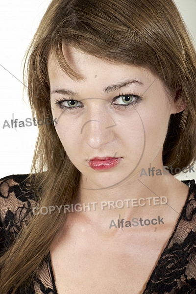 Beauty model girl, withe background