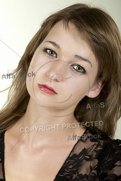 Beauty model girl, withe background