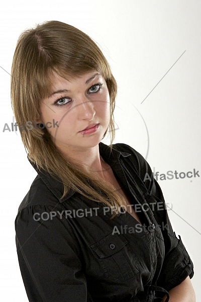 Beauty model girl, withe background