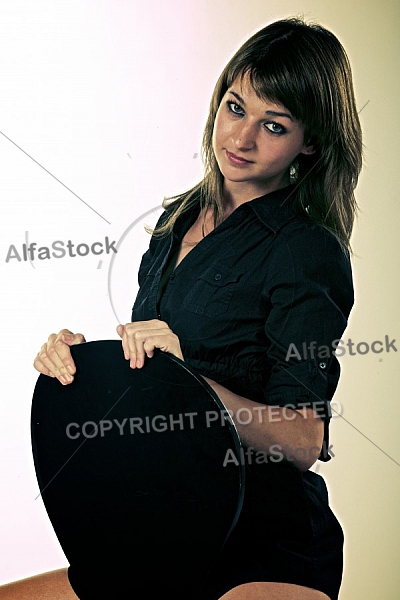 Beauty model girl, withe background