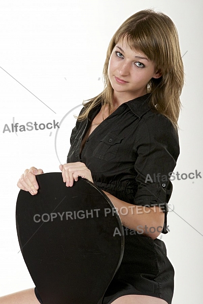 Beauty model girl, withe background