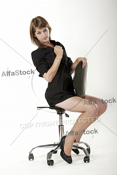 Beauty model girl, withe background