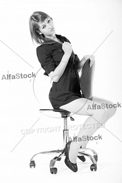 Beauty model girl, withe background