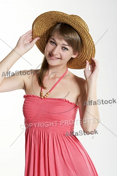 Beauty model girl, withe background