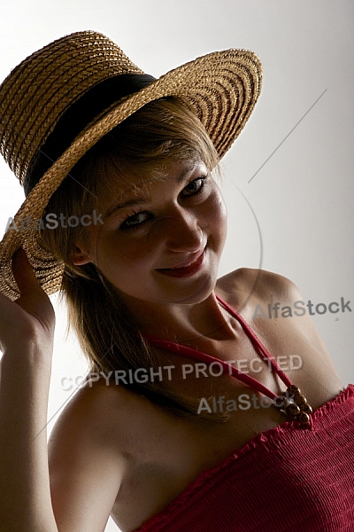 Beauty model girl, withe background