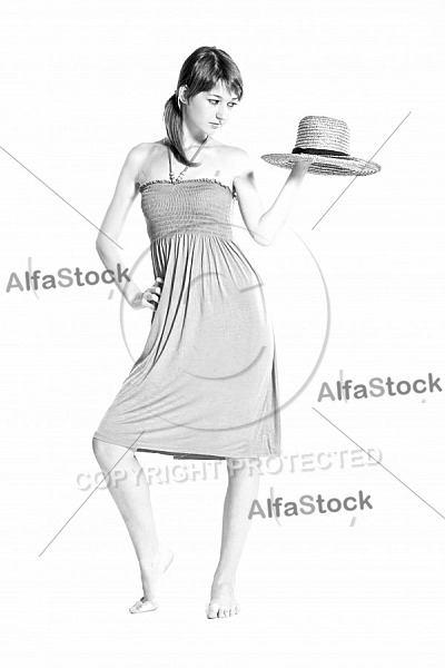 Beauty model girl, withe background