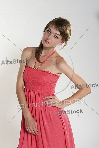 Beauty model girl, withe background