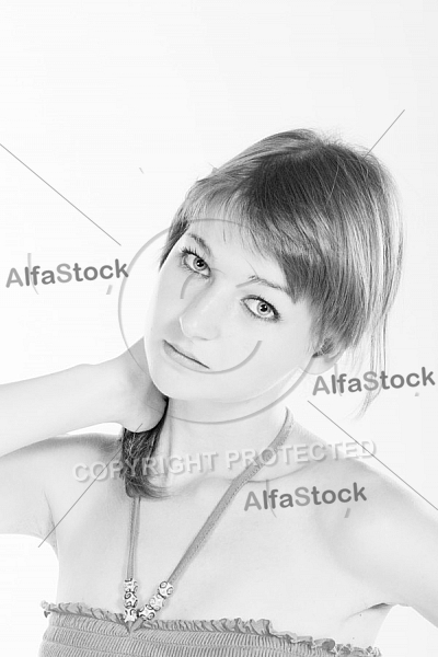 Beauty model girl, withe background