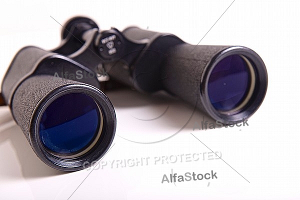 Binoculars, field glasses, binocular telescope