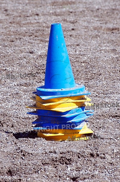 Blue, yellow buoys