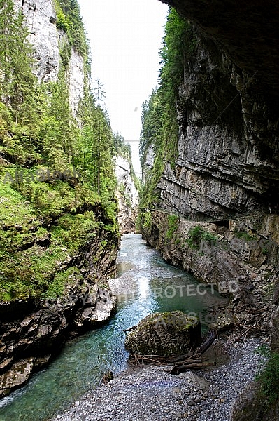 Breitachklamm ravine in Bavaria in Germany