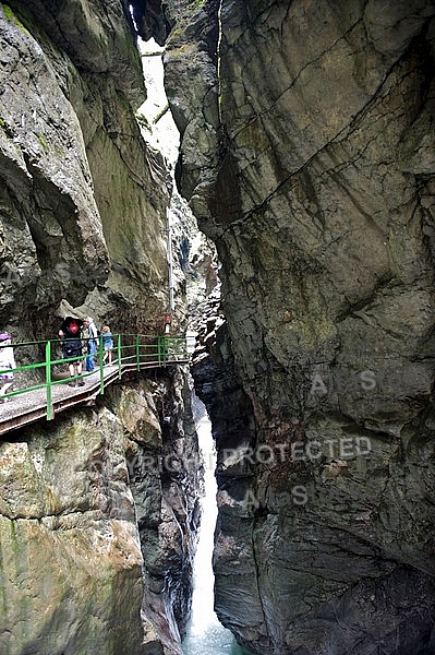 Breitachklamm ravine in Bavaria in Germany