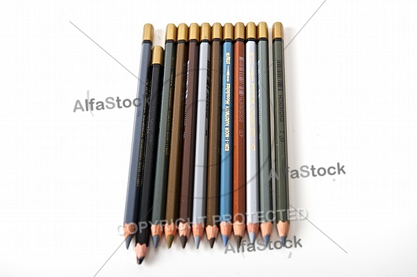 Brown Aquarell coloured pencil