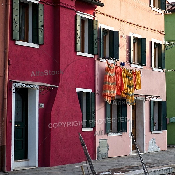 Burano in the Venetian Lagoon, Italy