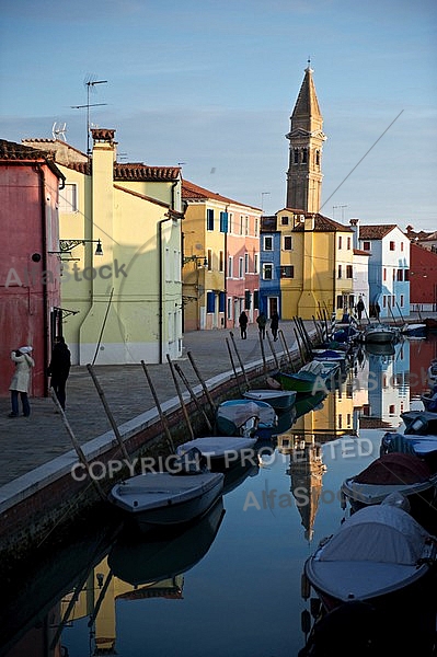 Burano in the Venetian Lagoon, Italy