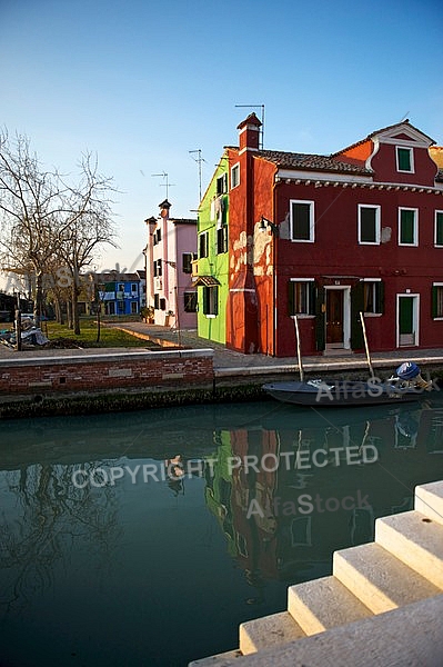 Burano in the Venetian Lagoon, Italy