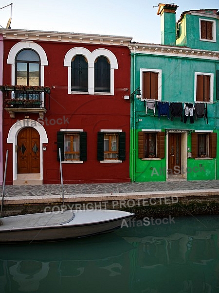 Burano in the Venetian Lagoon, Italy