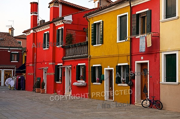 Burano in the Venetian Lagoon, Italy