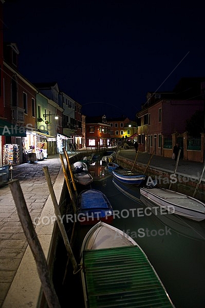 Burano in the Venetian Lagoon, Italy