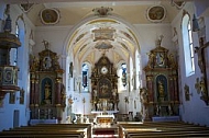 Church, Roßhaupten, Rosshaupten, Ostallgäu in Bavaria in Germany.