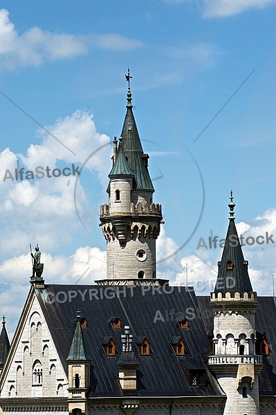 Famous Neuschwanstein Castle in Schwangau, Germany