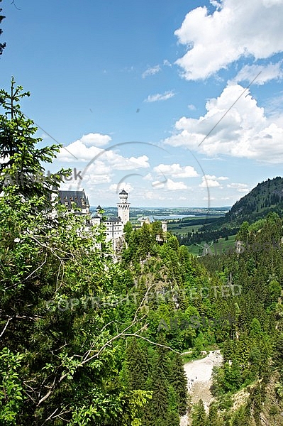 Famous Neuschwanstein Castle in Schwangau, Germany