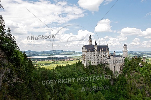 Famous Neuschwanstein Castle in Schwangau, Germany