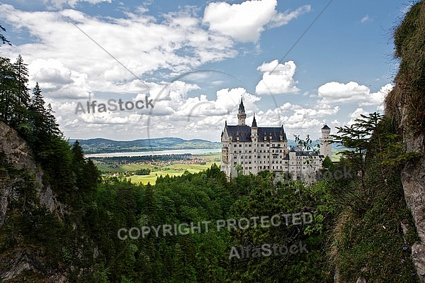 Famous Neuschwanstein Castle in Schwangau, Germany