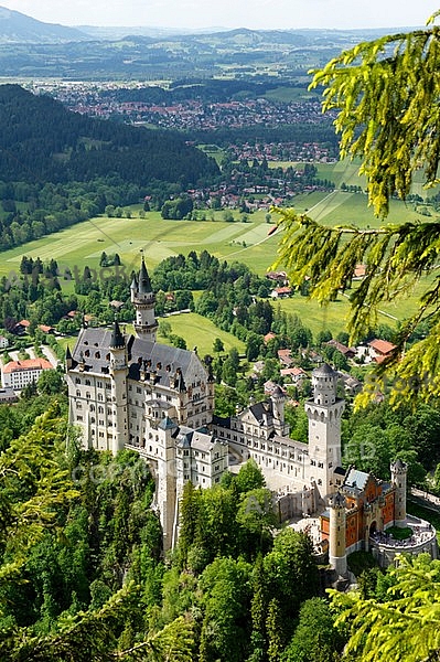 Famous Neuschwanstein Castle in Schwangau, Germany