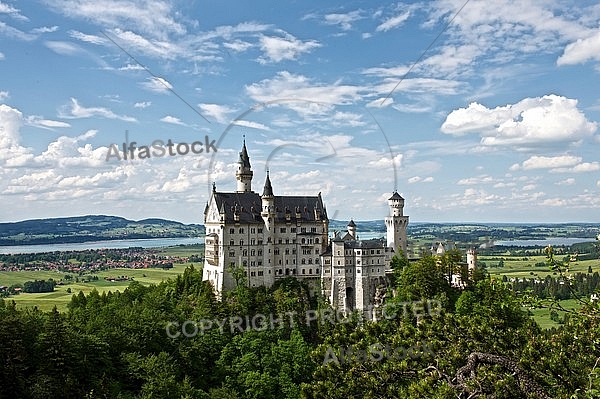 Famous Neuschwanstein Castle in Schwangau, Germany