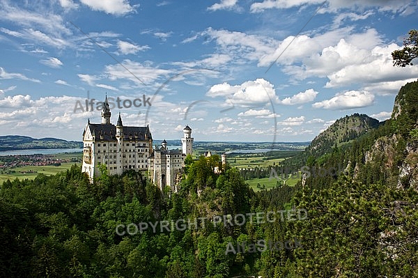 Famous Neuschwanstein Castle in Schwangau, Germany