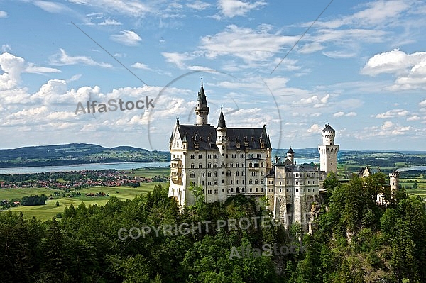 Famous Neuschwanstein Castle in Schwangau, Germany