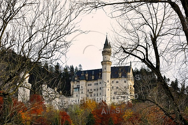 Famous Neuschwanstein Castle in Schwangau, Germany