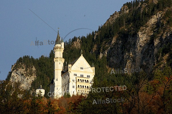 Famous Neuschwanstein Castle in Schwangau, Germany