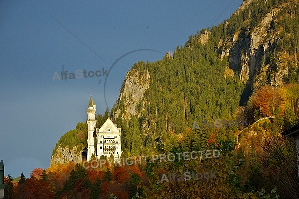 Famous Neuschwanstein Castle in Schwangau, Germany