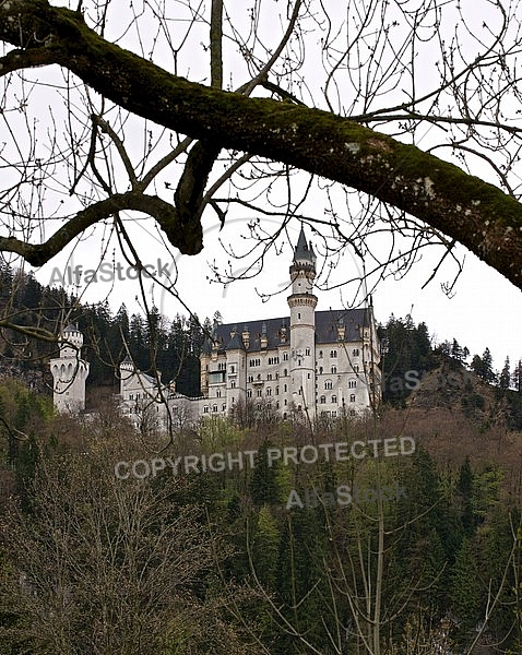 Famous Neuschwanstein Castle in Schwangau, Germany