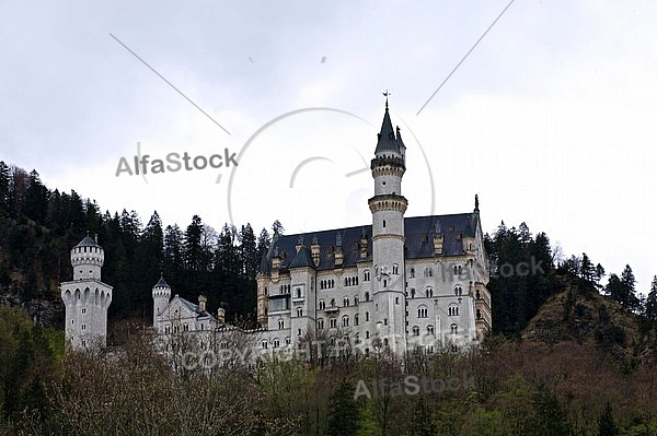 Famous Neuschwanstein Castle in Schwangau, Germany