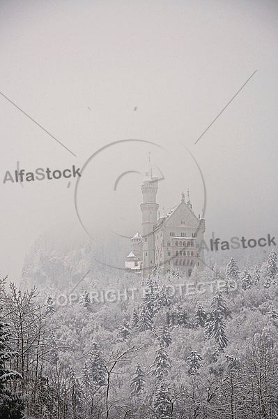 Famous Neuschwanstein Castle in Schwangau, Germany